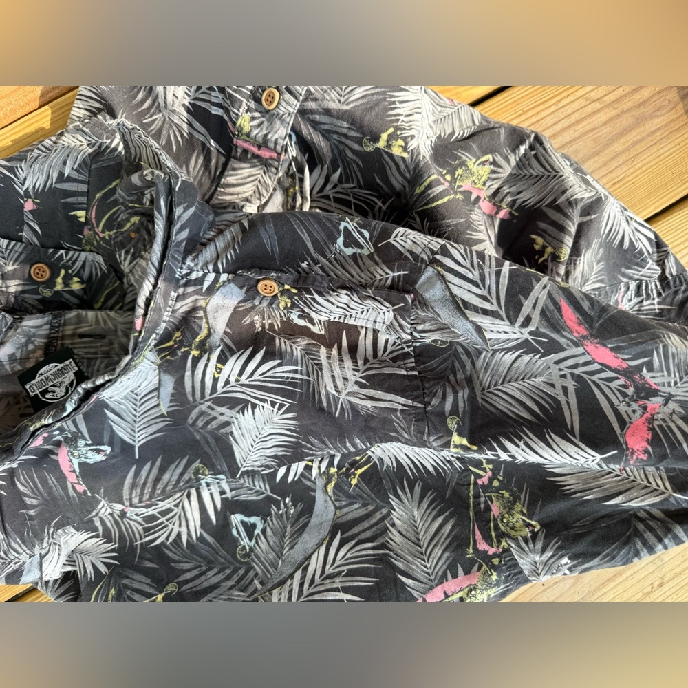 SZ M VINTAGE JURASSIC PARK THE LOST WORLD UNIVERSAL STUDIOS SHIRT HAWAIIAN MENS - Picture 7 of 7